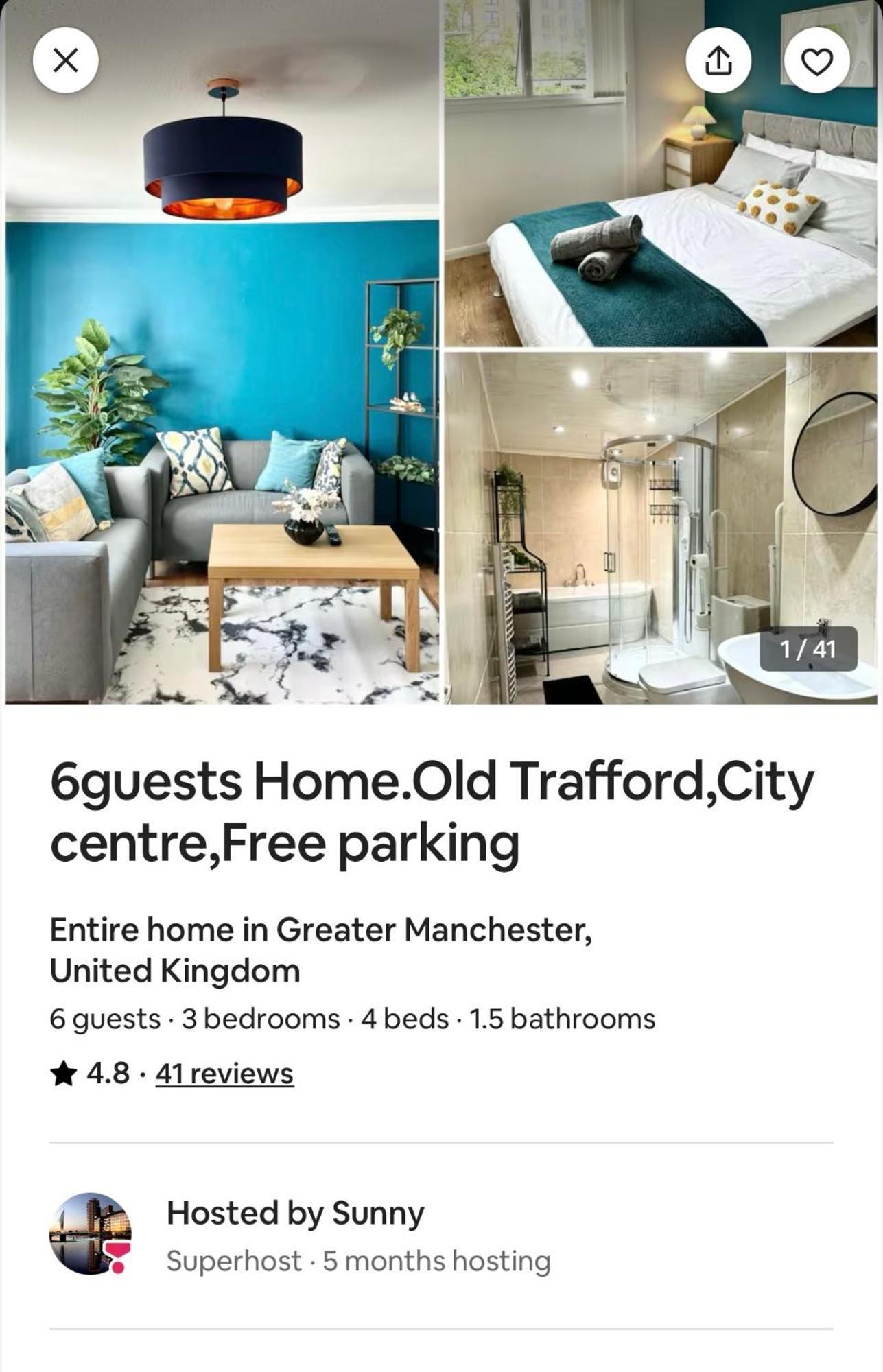 6 Guests House Old Trafford,Media City,City Centre, Free Parking Manchester Zewnętrze zdjęcie